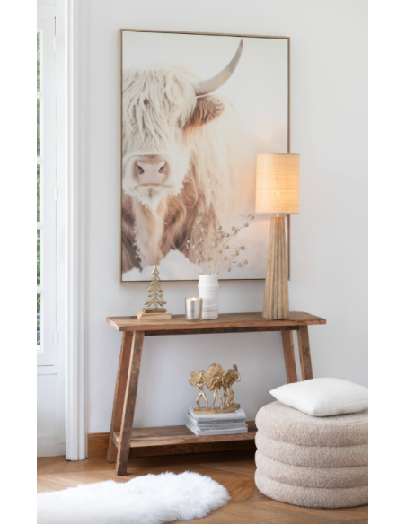 Console Carré Bois recyclé naturel