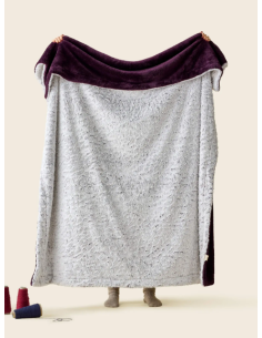 Plaid polaire Ondes Sauvages violet 150/200