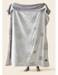 Plaid polaire - Snowflakes - 150/200
