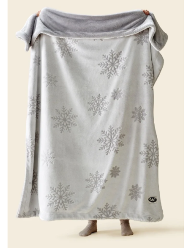 Plaid polaire - Snowflakes - 150/200