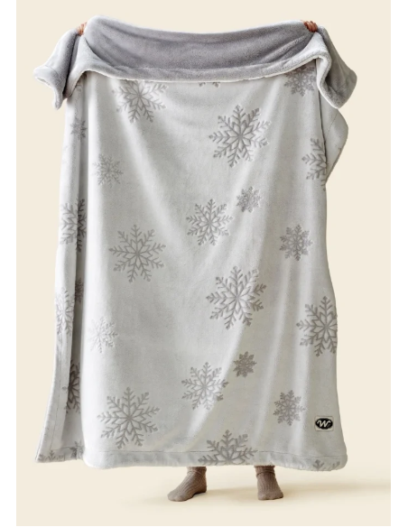 Plaid polaire - Snowflakes - 150/200