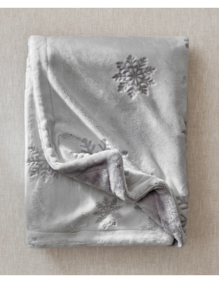 Plaid polaire - Snowflakes - 150/200