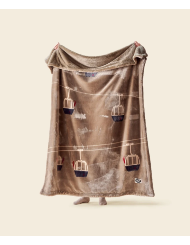 Plaid polaire - Télécabine Taupe - 150/200