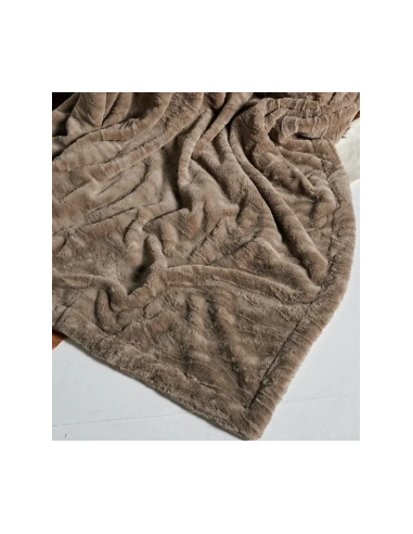 Plaid polaire - Tigre Taupe - 150/200