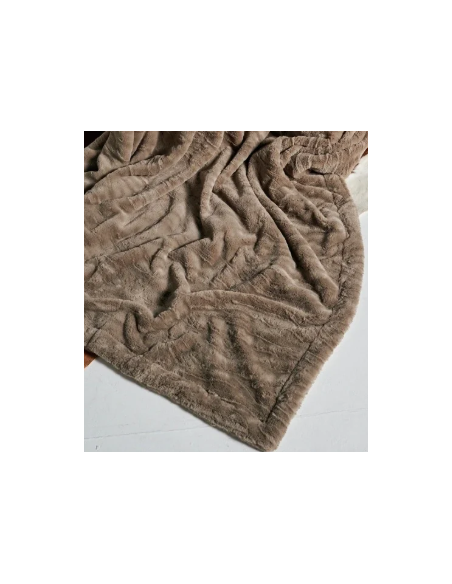 Plaid polaire - Tigre Taupe - 150/200