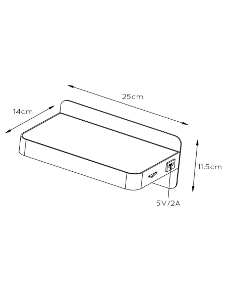 Lampe de chevet avec chargeur USB
