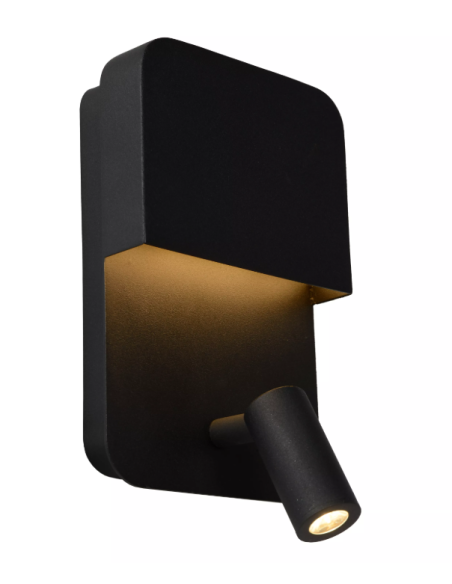 BOXER - Applique murale - Rechargement USB - Noir