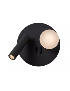 MATIZ - Lampe chevet noire- prise USB