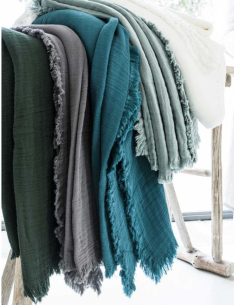 Plaid VANLY - coloris Tabac- 130/180 2