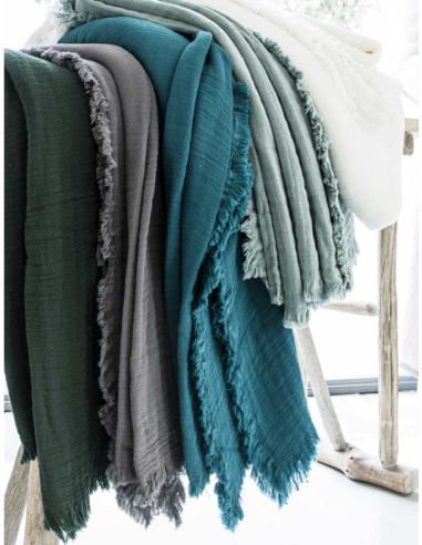 Plaid VANLY - coloris Tabac- 130/180