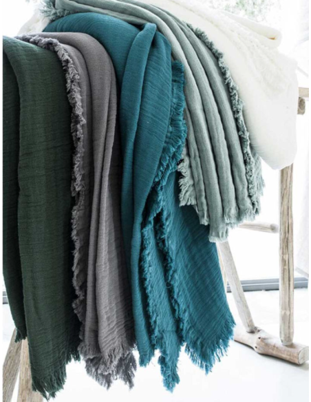 Plaid VANLY - coloris Tabac- 130/180