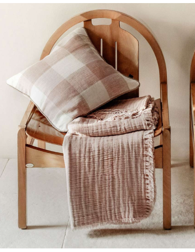 Plaid VANLY - coloris Naturel- 130/180