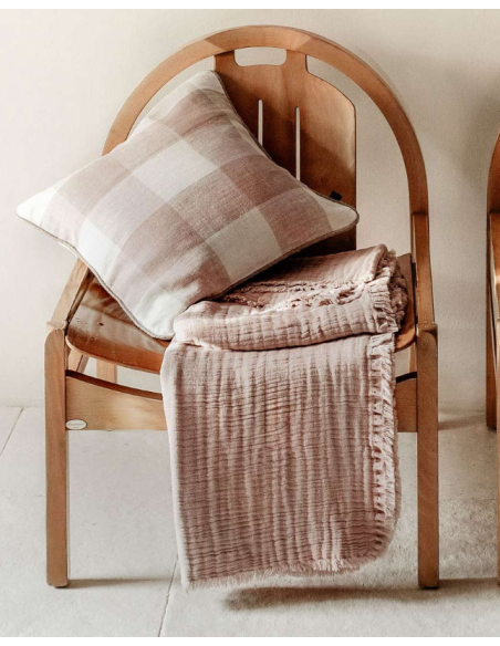 Plaid VANLY - coloris Naturel- 130/180