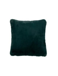 Coussin fausse fourrure vert forêt