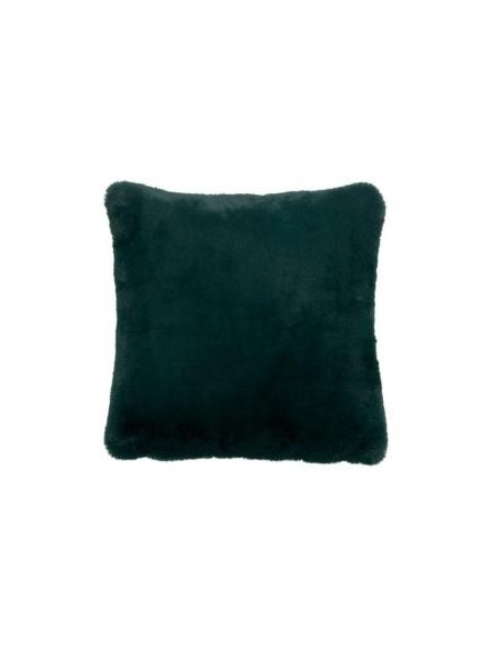 Coussin fausse fourrure vert forêt