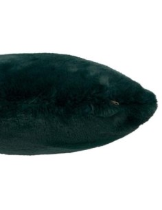 Coussin fausse fourrure vert forêt 2