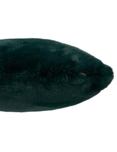 Coussin fausse fourrure vert forêt