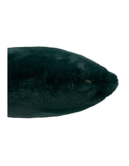 Coussin fausse fourrure vert forêt