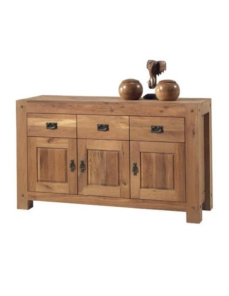 Bahut en chêne 3 portes 3 tiroirs