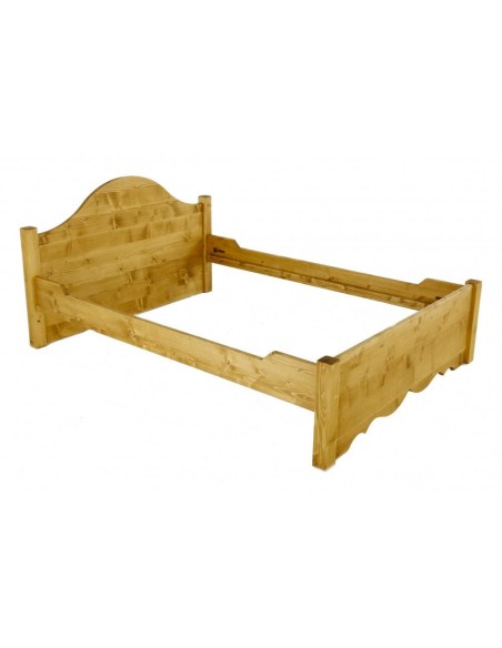 Lit en pin massif huilé 140 x 190 pied bas