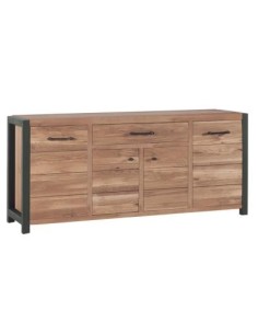 Bahut métal et chêne 185cm