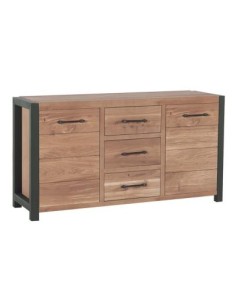 Bahut métal et chêne huilé 150cm