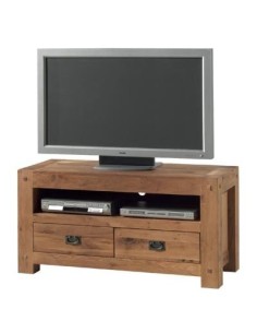 Meuble TV en chêne massif huilé 120 cm