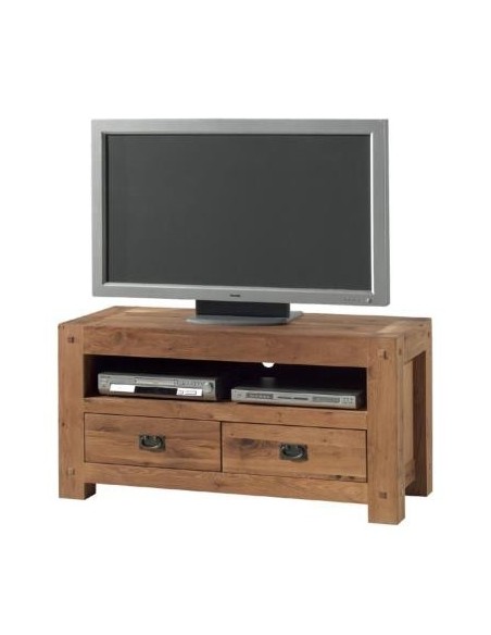 Meuble TV en chêne massif huilé 120 cm