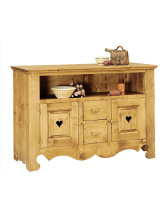 Meuble TV de style montagne en pin massif