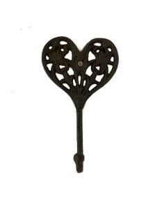 Patère cœur métal