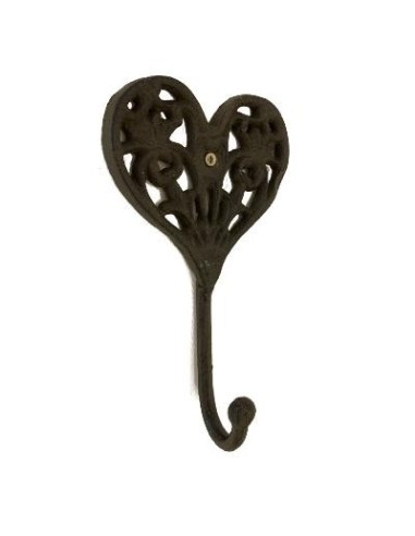 Patère cœur métal