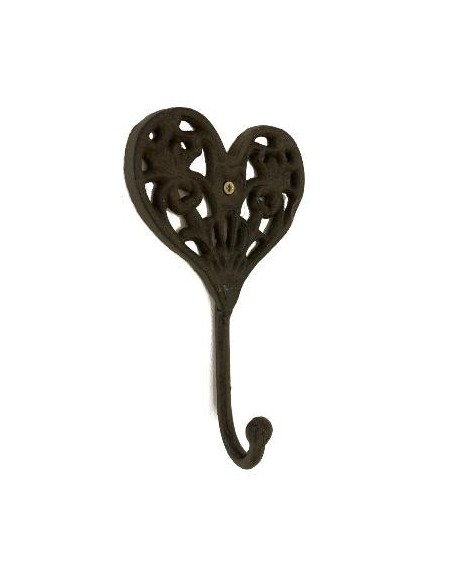 Patère cœur métal