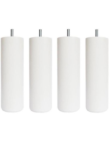 Pieds bois blanc 20 cm pour sommier tapissier
