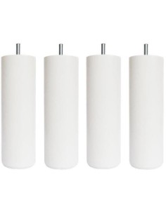 Pieds bois blanc 15 cm pour sommier tapissier