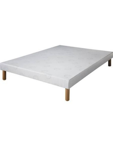 Pieds bois naturel 15 cm pour sommier tapissier