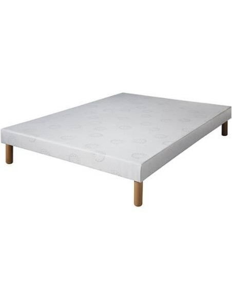 Pieds bois naturel 20 cm pour sommier tapissier