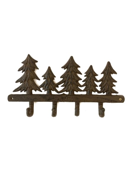 Porte torchons sapins en fonte vieillie