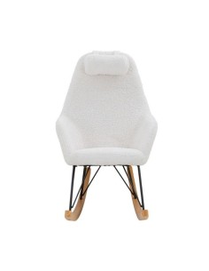 Rocking-chair blanc bouclette