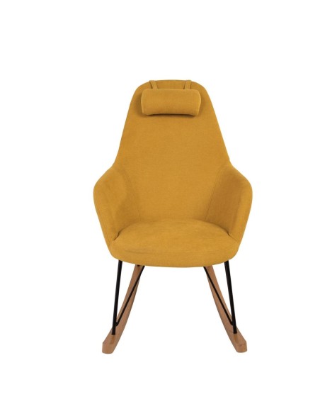 Rocking-chair style scandinave jaune