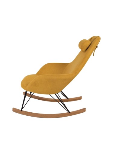 Rocking-chair style scandinave jaune