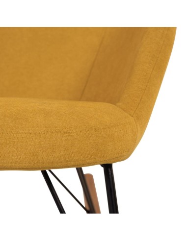 Rocking-chair style scandinave jaune