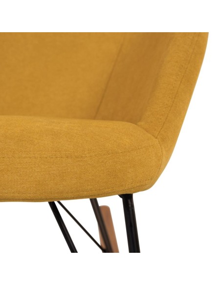 Rocking-chair style scandinave jaune