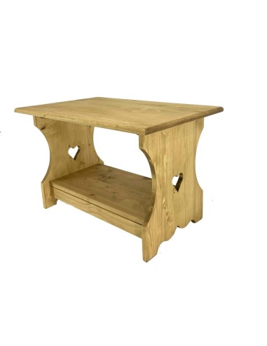 Table basse 2 plateaux en pin massif 70 cm