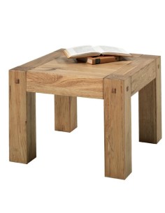 Table basse carrée en chêne massif huilé