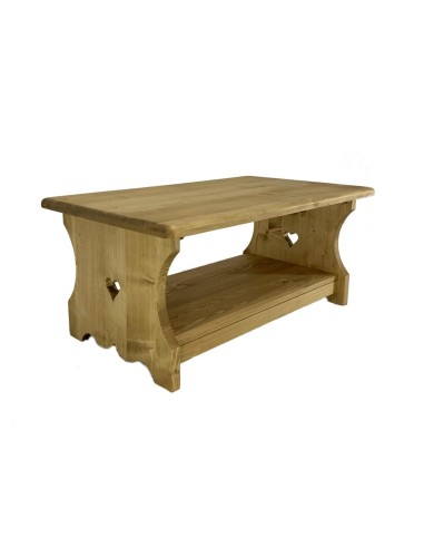 Table basse en pin massif huilé 100 cm
