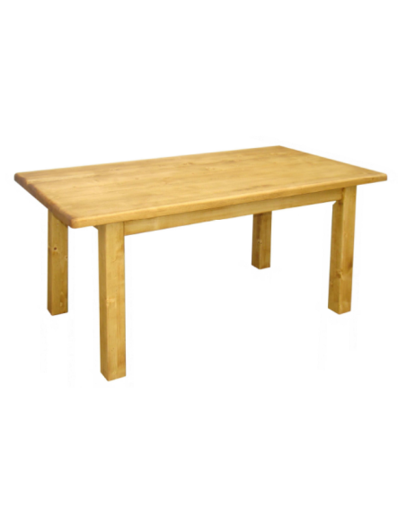 Table de style montagne en pin massif, 120 x 80
