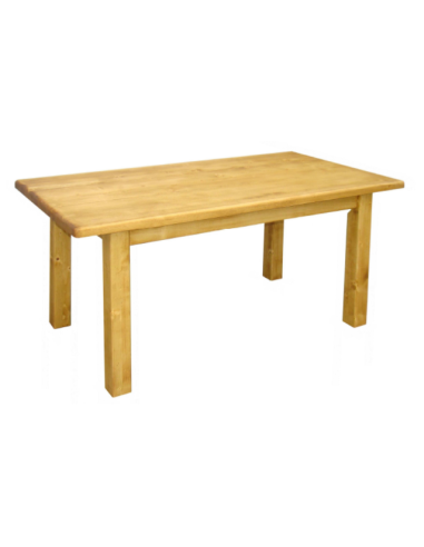 Table de style montagne en pin massif, 140 x 80