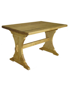 Table pied monastère en pin massif 120 cm