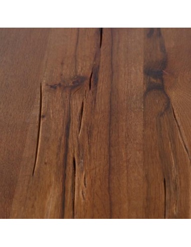 Table repas chêne naturel/pieds verre