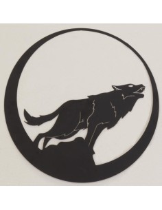 Décoration murale en métal vieilli Loup 2